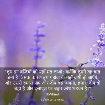 Picture 03 - 2 इतिहास 28:13 HINIRV - “तुम इन बन्दियों - Bible Verse Picture