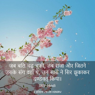Picture 03 - 2 इतिहास 29:29 HINIRV - जब बलि चढ़ चुकी, तब - Bible Verse Picture