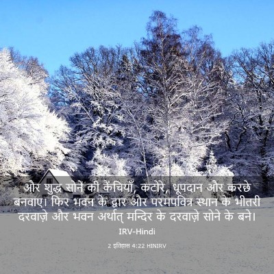 Picture 03 - 2 इतिहास 4:22 HINIRV - और शुद्ध सोने की - Bible Verse Picture