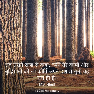 Picture 03 - 2 इतिहास 9:5 HINIRV - तब उसने राजा से - Bible Verse Picture