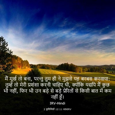 Picture 03 - 2 कुरिन्थियों 12:11 HINIRV - मैं मूर्ख तो बना, - Bible Verse Picture