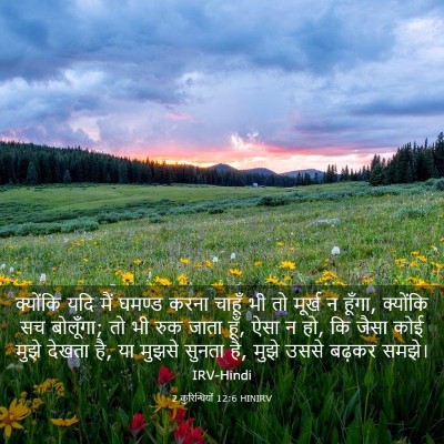 Picture 03 - 2 कुरिन्थियों 12:6 HINIRV - क्योंकि यदि मैं - Bible Verse Picture