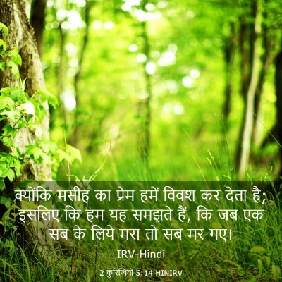 Picture 03 - 2 कुरिन्थियों 5:14 HINIRV - क्योंकि मसीह का - Bible Verse Picture