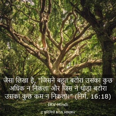 Picture 03 - 2 कुरिन्थियों 8:15 HINIRV - जैसा लिखा है, - Bible Verse Picture