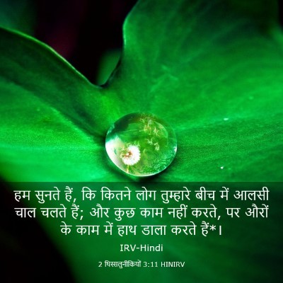 Picture 03 - 2 थिस्सलुनीकियों 3:11 HINIRV - हम सुनते हैं, कि - Bible Verse Picture