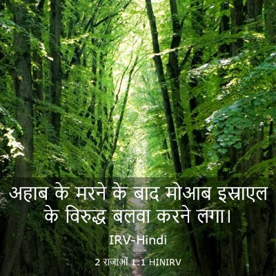 Picture 03 - 2 राजाओं 1:1 HINIRV - अहाब के मरने के बाद - Bible Verse Picture