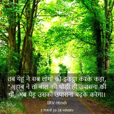 Picture 03 - 2 राजाओं 10:18 HINIRV - तब येहू ने सब लोगों - Bible Verse Picture