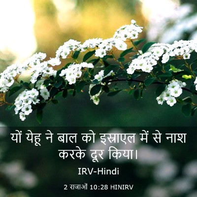 Picture 03 - 2 राजाओं 10:28 HINIRV - यों येहू ने बाल को - Bible Verse Picture