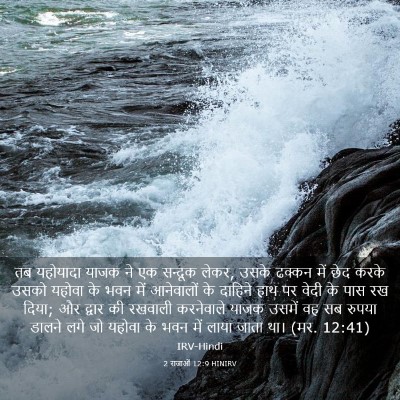 Picture 03 - 2 राजाओं 12:9 HINIRV - तब यहोयादा याजक ने - Bible Verse Picture