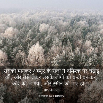 Picture 03 - 2 राजाओं 16:9 HINIRV - उसकी मानकर अश्शूर - Bible Verse Picture