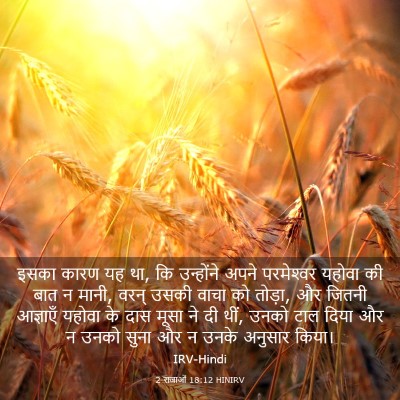 Picture 03 - 2 राजाओं 18:12 HINIRV - इसका कारण यह था, कि - Bible Verse Picture