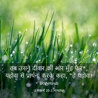 Picture 03 - 2 राजाओं 20:2 HINIRV - तब उसने दीवार की ओर - Bible Verse Picture