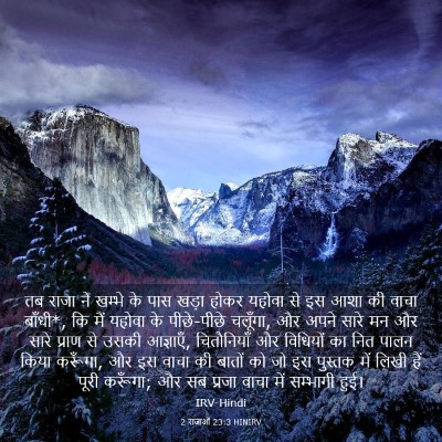 Picture 03 - 2 राजाओं 23:3 HINIRV - तब राजा ने खम्भे के - Bible Verse Picture