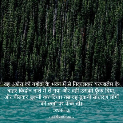 Picture 03 - 2 राजाओं 23:6 HINIRV - वह अशेरा को यहोवा - Bible Verse Picture