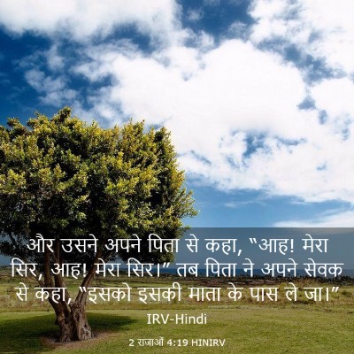 Picture 03 - 2 राजाओं 4:19 HINIRV - और उसने अपने पिता - Bible Verse Picture