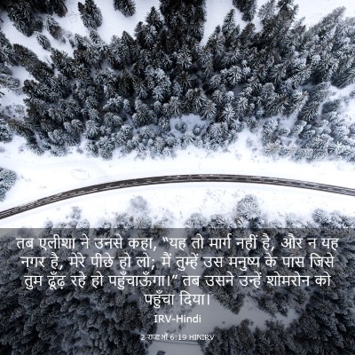 Picture 03 - 2 राजाओं 6:19 HINIRV - तब एलीशा ने उनसे - Bible Verse Picture
