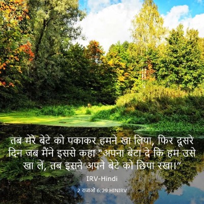 Picture 03 - 2 राजाओं 6:29 HINIRV - तब मेरे बेटे को - Bible Verse Picture