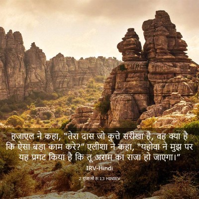Picture 03 - 2 राजाओं 8:13 HINIRV - हजाएल ने कहा, “तेरा - Bible Verse Picture