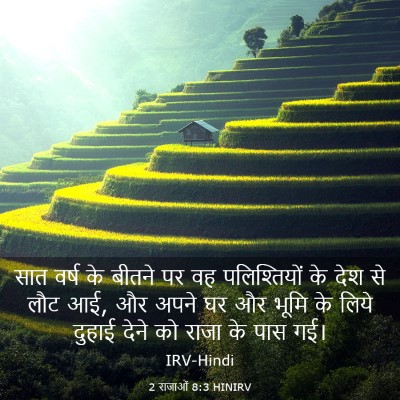 Picture 03 - 2 राजाओं 8:3 HINIRV - सात वर्ष के बीतने - Bible Verse Picture