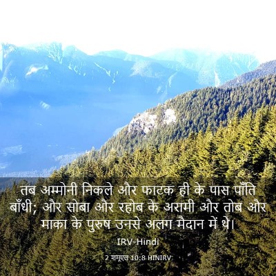Picture 03 - 2 शमूएल 10:8 HINIRV - तब अम्मोनी निकले - Bible Verse Picture