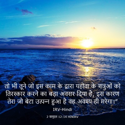 Picture 03 - 2 शमूएल 12:14 HINIRV - तो भी तूने जो इस - Bible Verse Picture