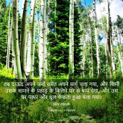 Picture 03 - 2 शमूएल 16:13 HINIRV - तब दाऊद अपने जनों - Bible Verse Picture