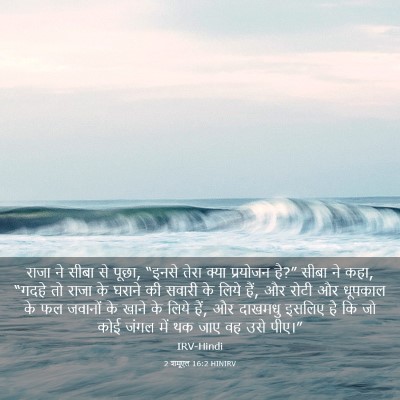 Picture 03 - 2 शमूएल 16:2 HINIRV - राजा ने सीबा से - Bible Verse Picture