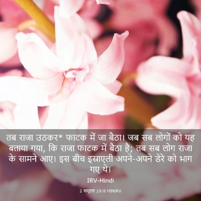 Picture 03 - 2 शमूएल 19:8 HINIRV - तब राजा उठकर* फाटक - Bible Verse Picture