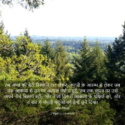 Picture 03 - 2 शमूएल 21:10 HINIRV - तब अय्या की बेटी - Bible Verse Picture