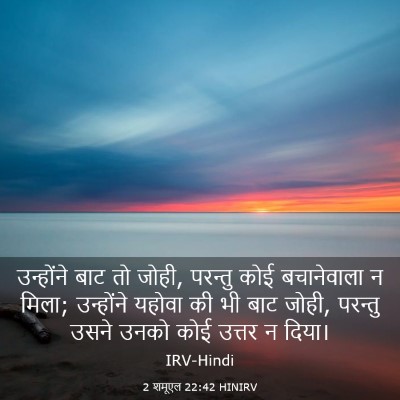 Picture 03 - 2 शमूएल 22:42 HINIRV - उन्होंने बाट तो - Bible Verse Picture