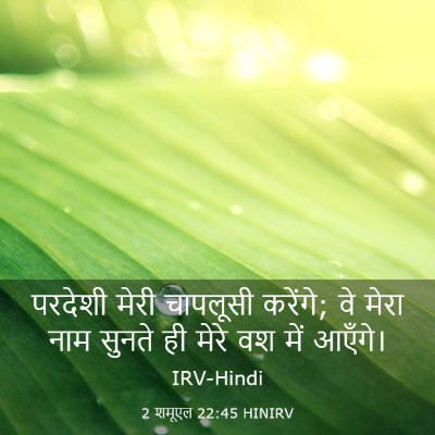 Picture 03 - 2 शमूएल 22:45 HINIRV - परदेशी मेरी - Bible Verse Picture