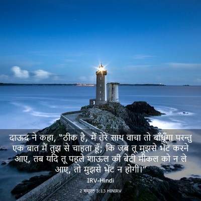 Picture 03 - 2 शमूएल 3:13 HINIRV - दाऊद ने कहा, “ठीक - Bible Verse Picture