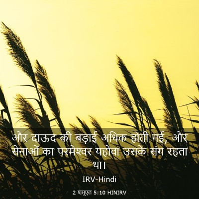 Picture 03 - 2 शमूएल 5:10 HINIRV - और दाऊद की बड़ाई - Bible Verse Picture