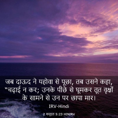 Picture 03 - 2 शमूएल 5:23 HINIRV - जब दाऊद ने यहोवा से - Bible Verse Picture