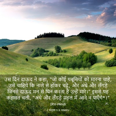Picture 03 - 2 शमूएल 5:8 HINIRV - उस दिन दाऊद ने कहा, - Bible Verse Picture