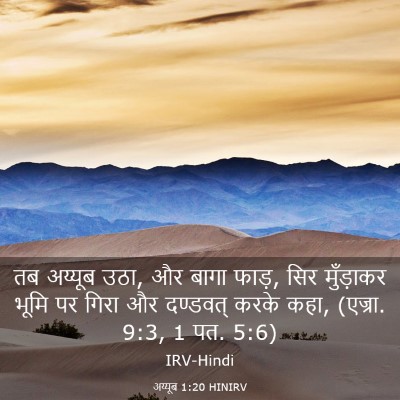 Picture 03 - अय्यूब 1:20 HINIRV - तब अय्यूब उठा, और - Bible Verse Picture