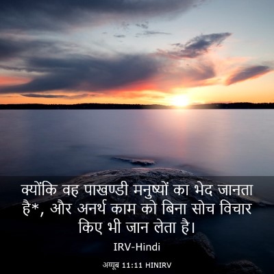 Picture 03 - अय्यूब 11:11 HINIRV - क्योंकि वह - Bible Verse Picture