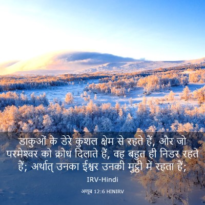 Picture 03 - अय्यूब 12:6 HINIRV - डाकुओं के डेरे - Bible Verse Picture