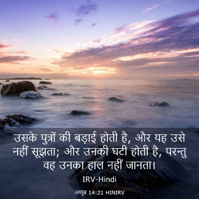 Picture 03 - अय्यूब 14:21 HINIRV - उसके पुत्रों की - Bible Verse Picture