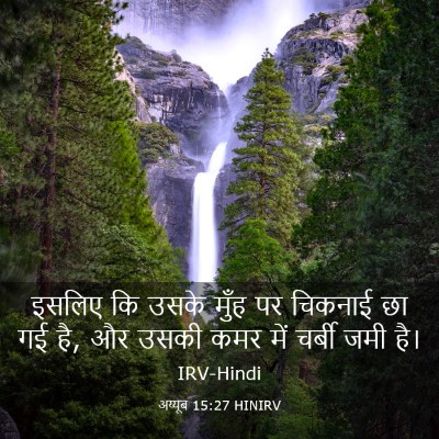 Picture 03 - अय्यूब 15:27 HINIRV - इसलिए कि उसके मुँह - Bible Verse Picture