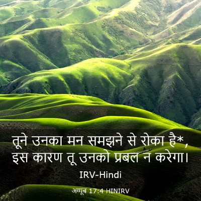 Picture 03 - अय्यूब 17:4 HINIRV - तूने उनका मन समझने - Bible Verse Picture