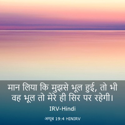 Picture 03 - अय्यूब 19:4 HINIRV - मान लिया कि मुझसे - Bible Verse Picture