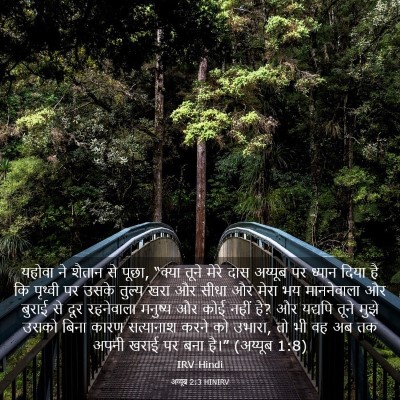 Picture 03 - अय्यूब 2:3 HINIRV - यहोवा ने शैतान से - Bible Verse Picture