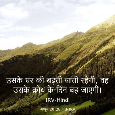 Picture 03 - अय्यूब 20:28 HINIRV - उसके घर की बढ़ती - Bible Verse Picture
