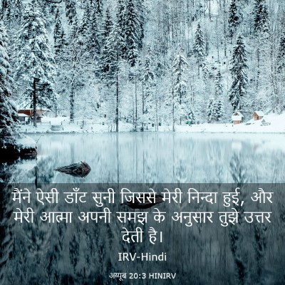 Picture 03 - अय्यूब 20:3 HINIRV - मैंने ऐसी डाँट - Bible Verse Picture