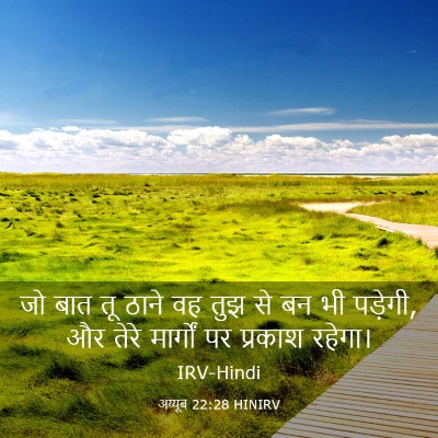 Picture 03 - अय्यूब 22:28 HINIRV - जो बात तू ठाने वह - Bible Verse Picture