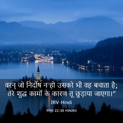 Picture 03 - अय्यूब 22:30 HINIRV - वरन् जो निर्दोष न - Bible Verse Picture