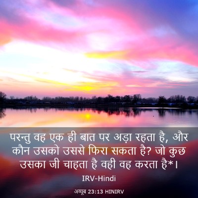 Picture 03 - अय्यूब 23:13 HINIRV - परन्तु वह एक ही बात - Bible Verse Picture