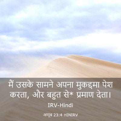Picture 03 - अय्यूब 23:4 HINIRV - मैं उसके सामने - Bible Verse Picture