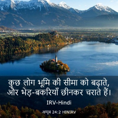 Picture 03 - अय्यूब 24:2 HINIRV - कुछ लोग भूमि की - Bible Verse Picture